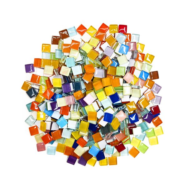 1100 Piece Craft Mosaic Jade Square Glass Tiles DIY Crafts