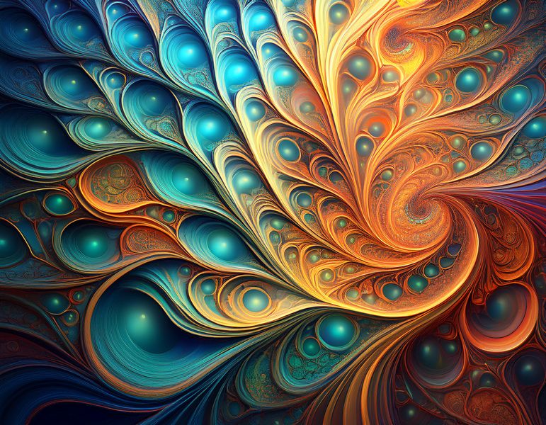 Canvas Home Decor Wall Art - Fractal repetition