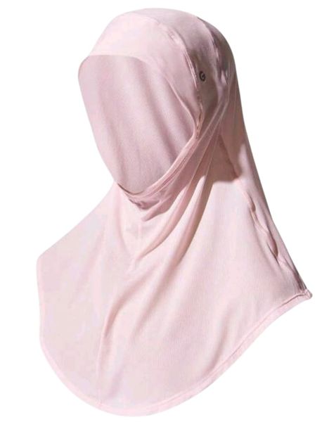 Active Gear Breathable Hijab with Built-In Headphone Slits - Pink