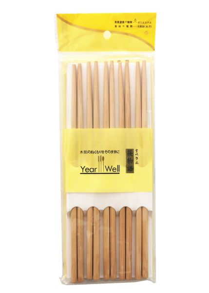 Premium Bamboo Chopsticks -10 Pairs- Reusable Traditional Chinese Japanese