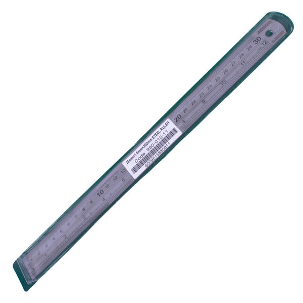 Accud - S/Steel Ruler 25mm x 1.0mm x 300mm Acc.011mm - 3 Pack