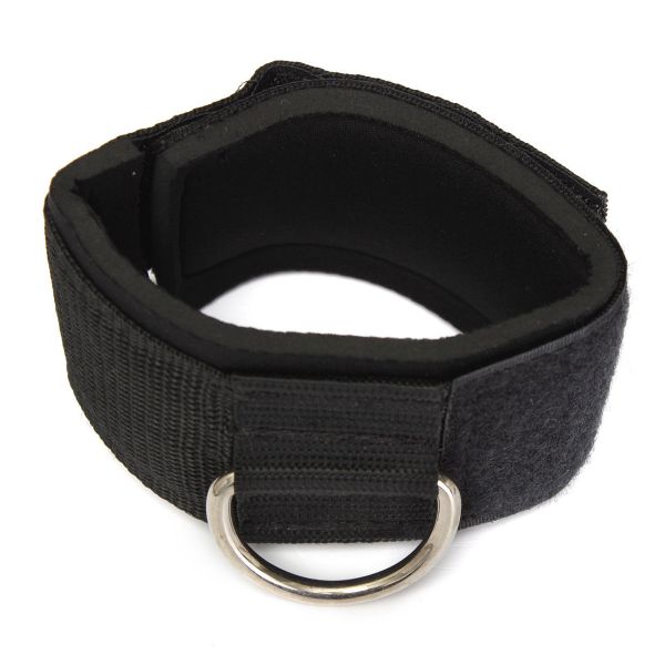 Ankle Strap D-ring Multi Gym Cable Attachment Thigh Leg Pulley Black