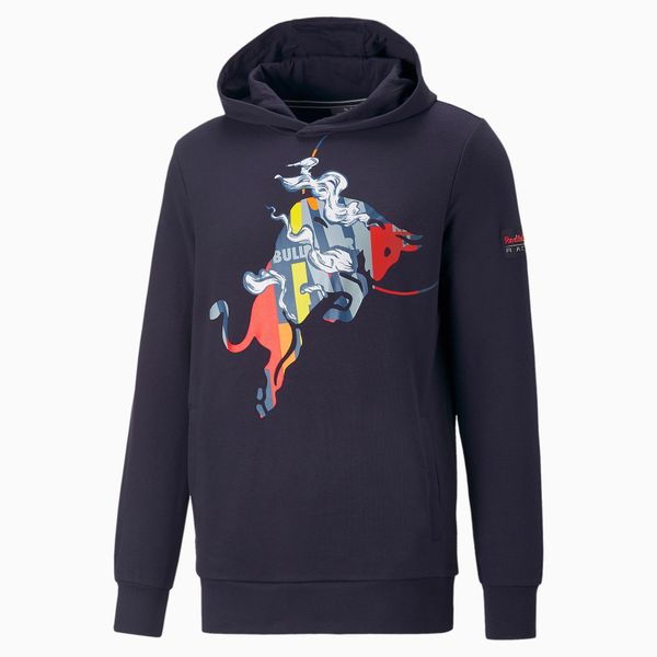 Red Bull Racing Mens Dynamic Bull Logo Hoodie - Navy