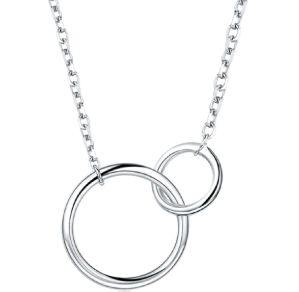 YALLI - Double Round Buckle Necklace