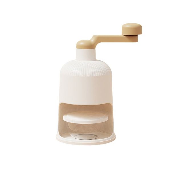 Manual Ice Shaver Machine for Snow Ice, Hand-Cranked, Easy to Use, White