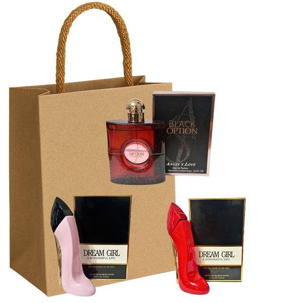 Good Girl Red, Good Girl Pink &amp; Black Option 3 Perfume Set | Gift Bag Combo