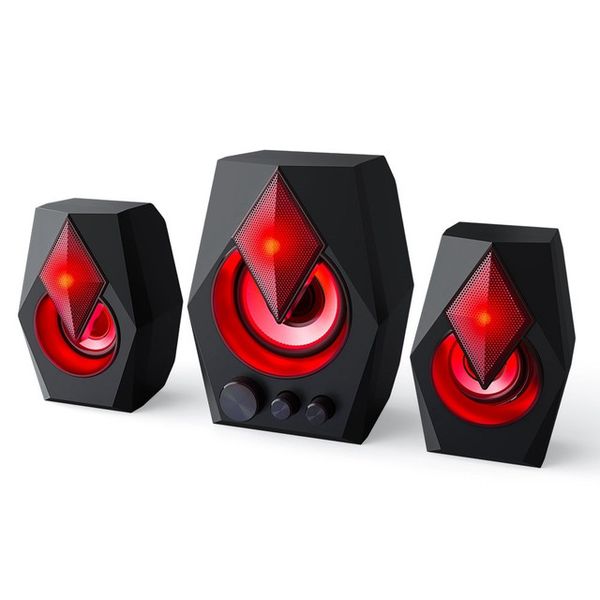 T-WOLF S128 Gaming Computer Desktop Speaker with Stereo Sound
