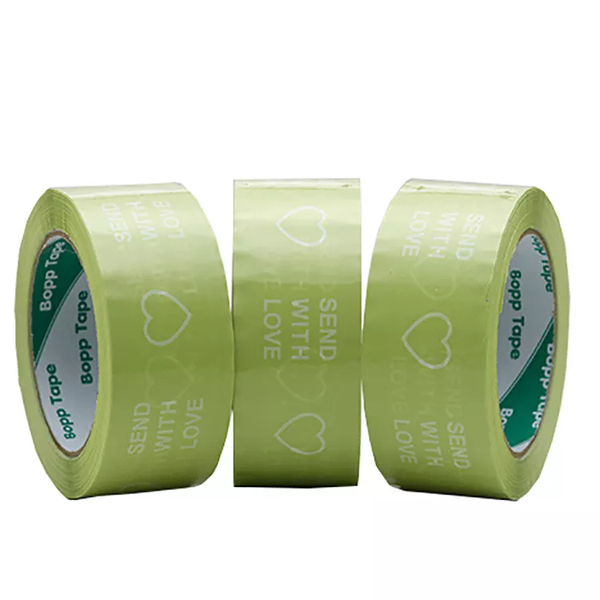 BOPP Packaging green thank you Sealing Tape Printed Carton Packing Tape
