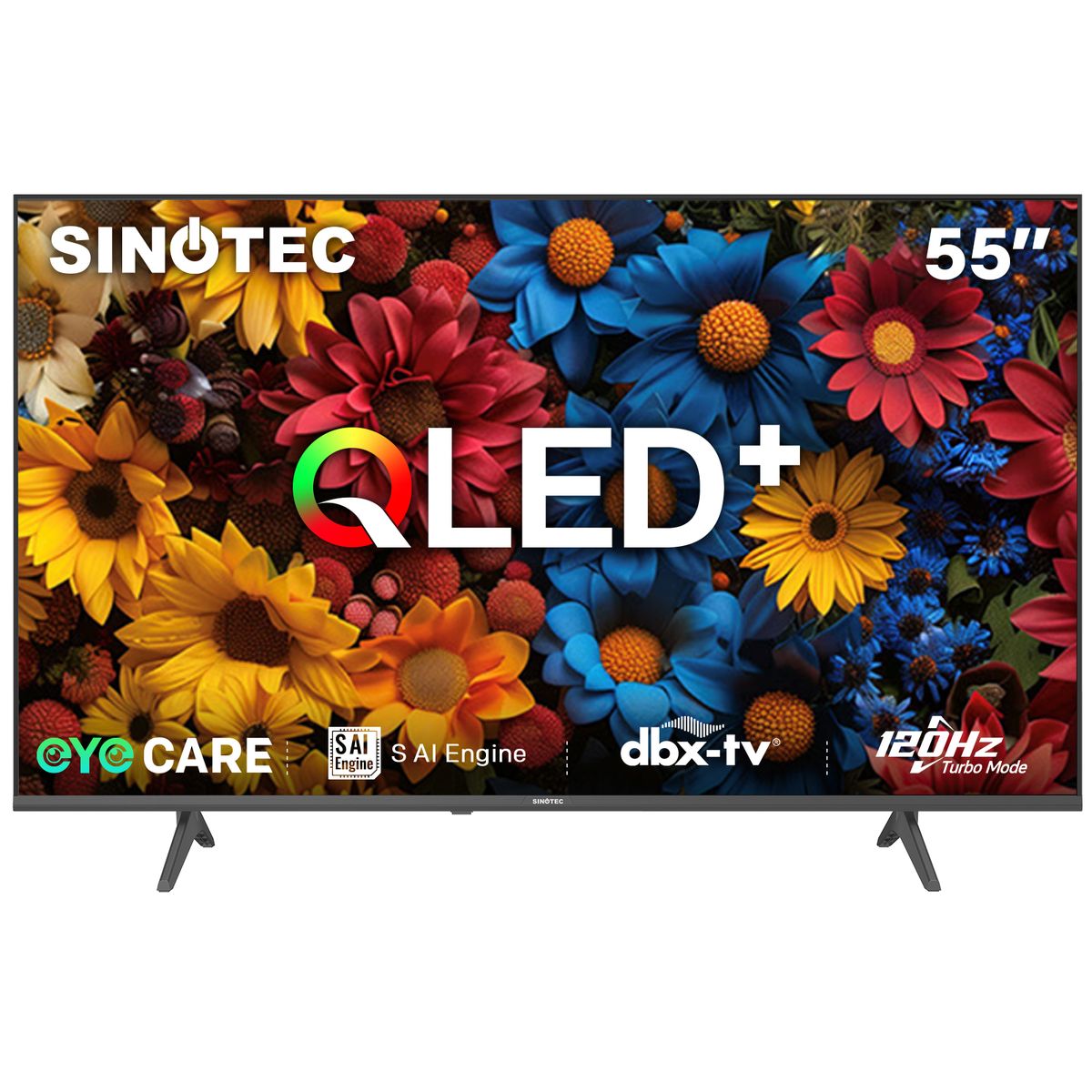 Sinotec 55" STL-55G2Q 4K QLED Google Smart TV with Eye Care