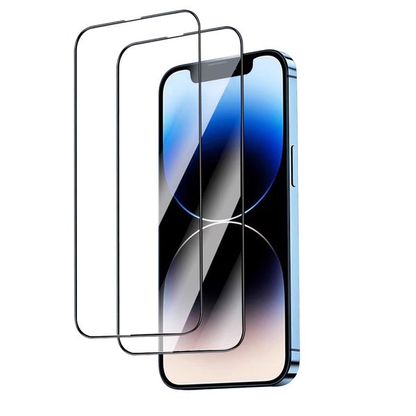 2 Piece Tempered Glass Screen Protector Kit for iPhone 13