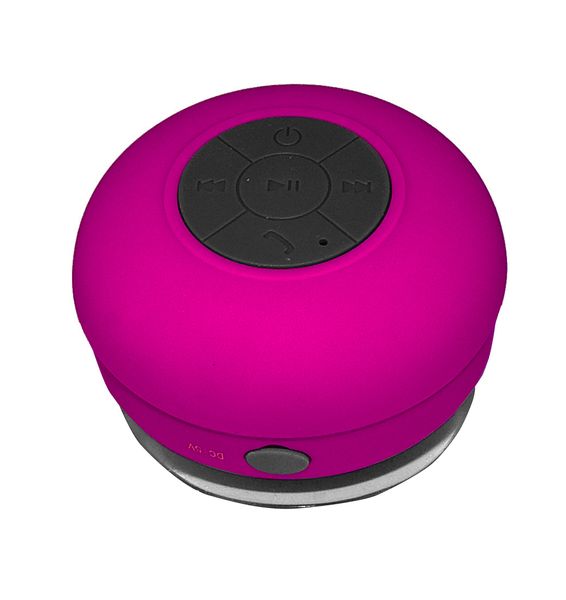 Mini Waterproof Bluetooth Speaker With Mic - Pink