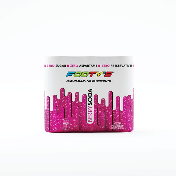 Footys Sugar Free Berry Soda 300ml - 6 Pack