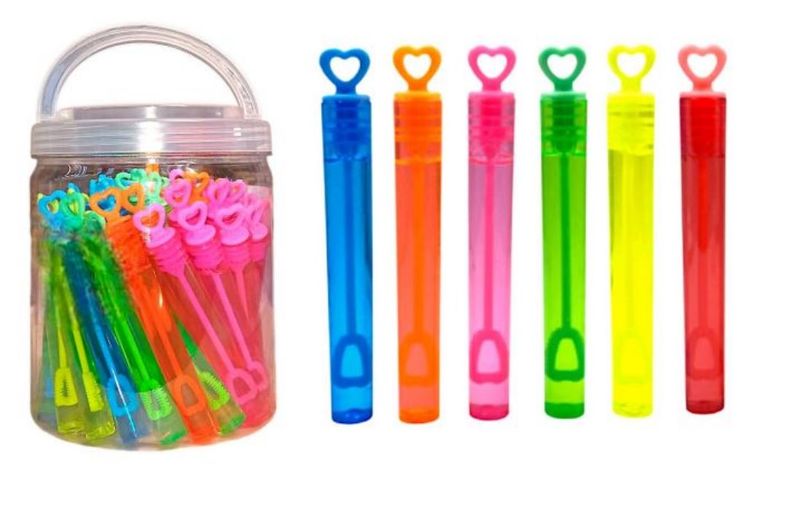 40-Piece Heart Blow Bubble Wand in Storage box - Wedding &amp; Party Favors