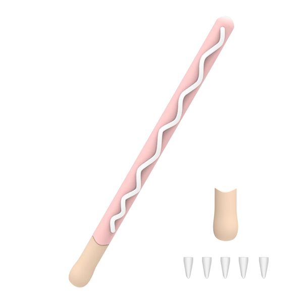 Cute Soft Silicone Case Sleeve Compatible with Apple Pencil 2nd Generation - Coffee