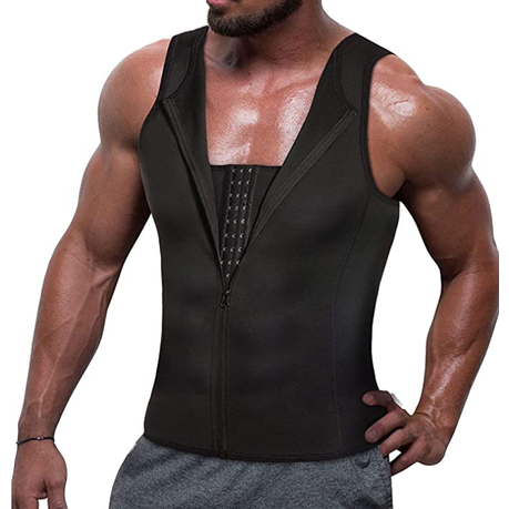 Men's Compression Vest Shapewear With Hook and Zip Fasteners