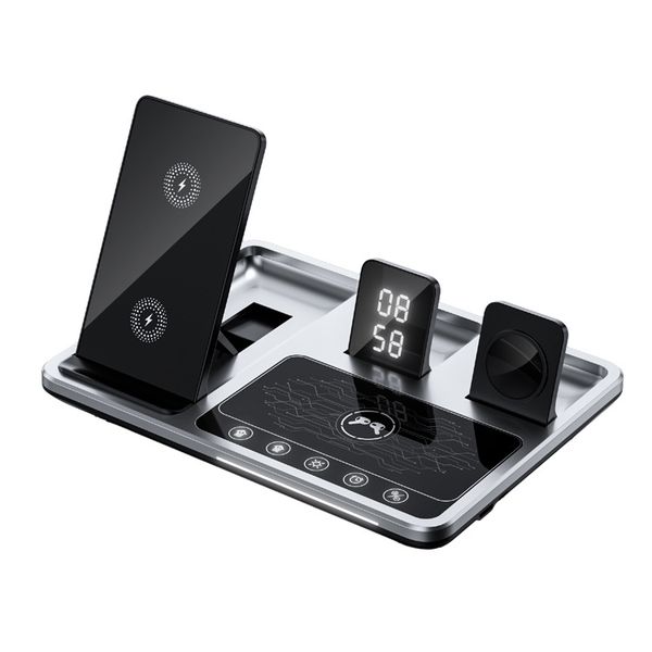 4 in 1 Wireless Charger with Alarm and Touch Sensor