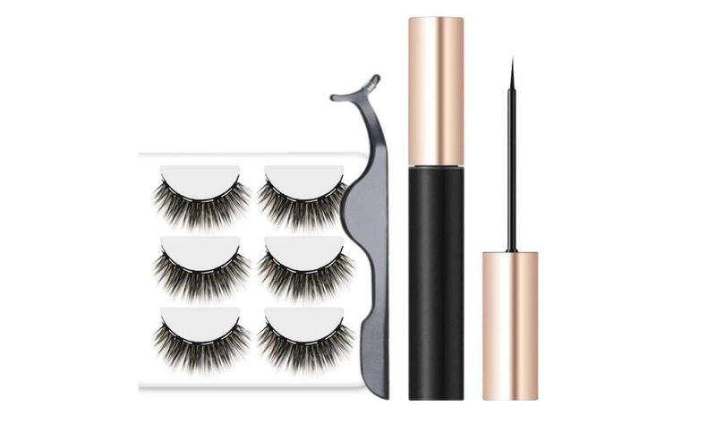 3-D Magnetic Re-Usable Eyelashes with Applicator