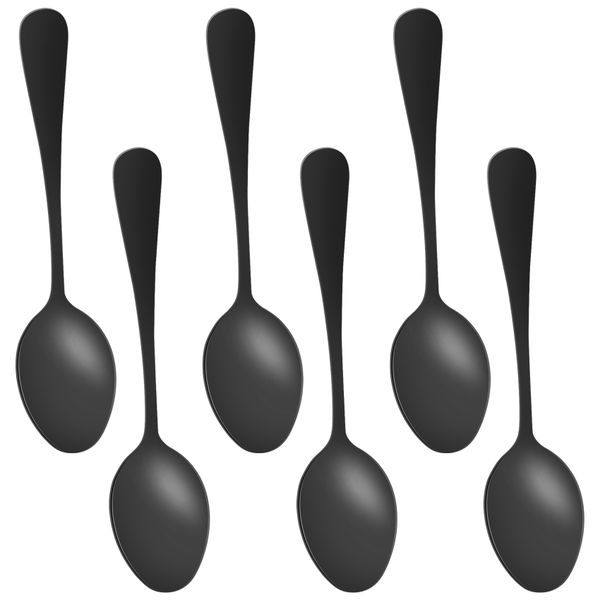 Black Teaspoons Teaspoons Mini Stainless Steel Cake Spoons Scoop For Ice