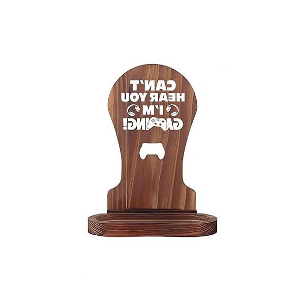 Wooden Gaming Headphone Stand Desktop Headphone Storage Rack