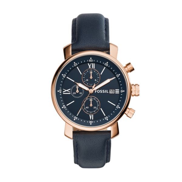 Fossil Men's Rhett Chronograph Navy Leather WatchBQ1704 Buy Online in South Africa