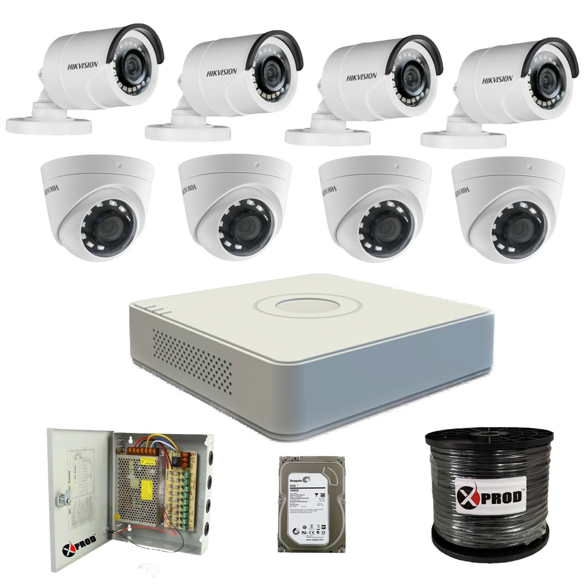 hikvision 1080p hd 8 channel complete kit