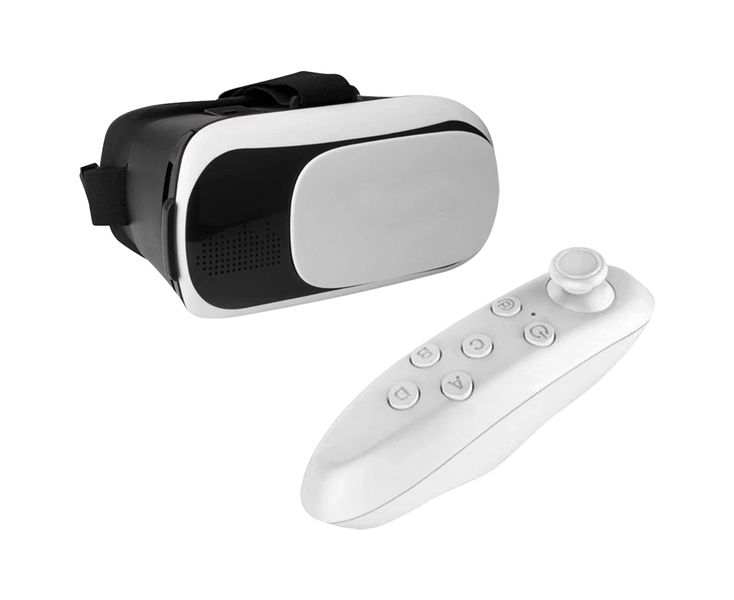 VR Virtual Reality Glasses Headset with Bluetooth Remote 2 PACK
