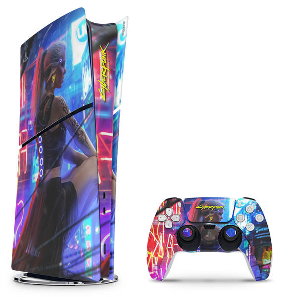 Decal Skin Compatible with PS5 Slim Digital - Cyberpunk (Decal Only)
