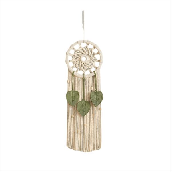 Boho Wall Decor Dream Catchers With 3 Woven Leaves Tassels 30X90Cm