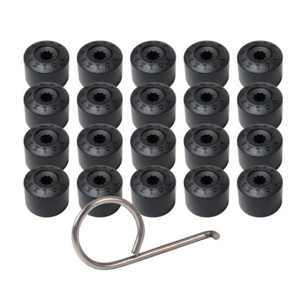 Premium Lug Nut Cap Set 21 Piece Including Hook Compatible with VW