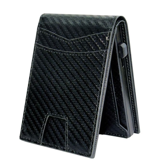 New Men's Fashion Casual Black Anti-Theft Brush PU Credit Card Wallet