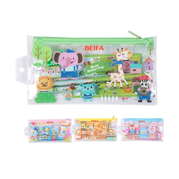 Stationery Set-Notebook,15cm Ruler,2Pencils,Eraser,Sharpener-36 x Sets