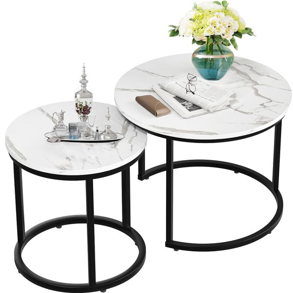 Nesting Coffee Table Set Side End Tables Office Center Desk Living Room