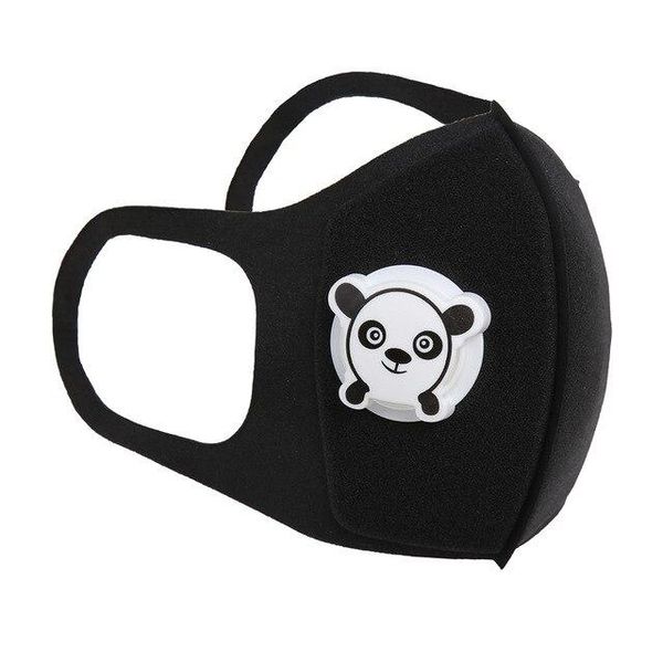 Face Mask - Double Layer Kids Mask with Valve For Daily Use - Black