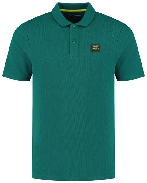 Aston Martin F1 Men's Tech Waffle Polo Shirt - Green