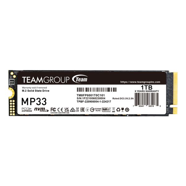 TeamGroup MP33 M.2 PCIe 3.0 NVMe SSD - 1TB