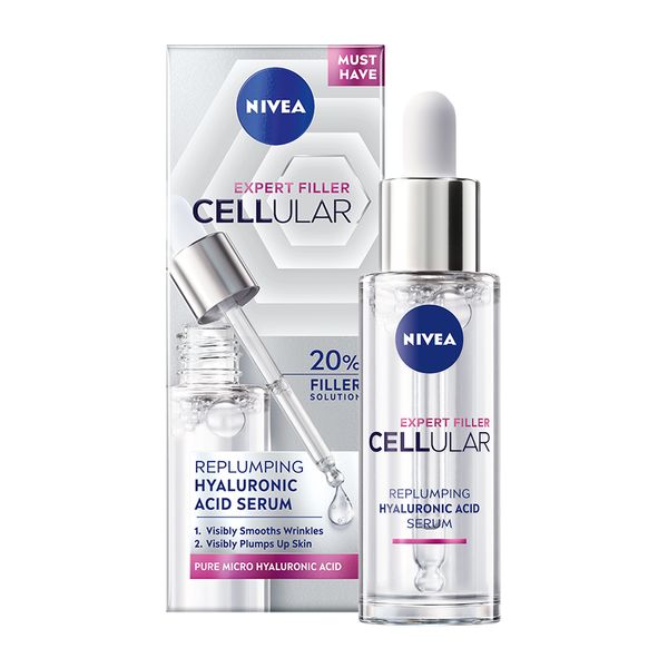 NIVEA Cellular Expert Filler Anti-Age Hyaluronic Acid Booster Serum, 30ml