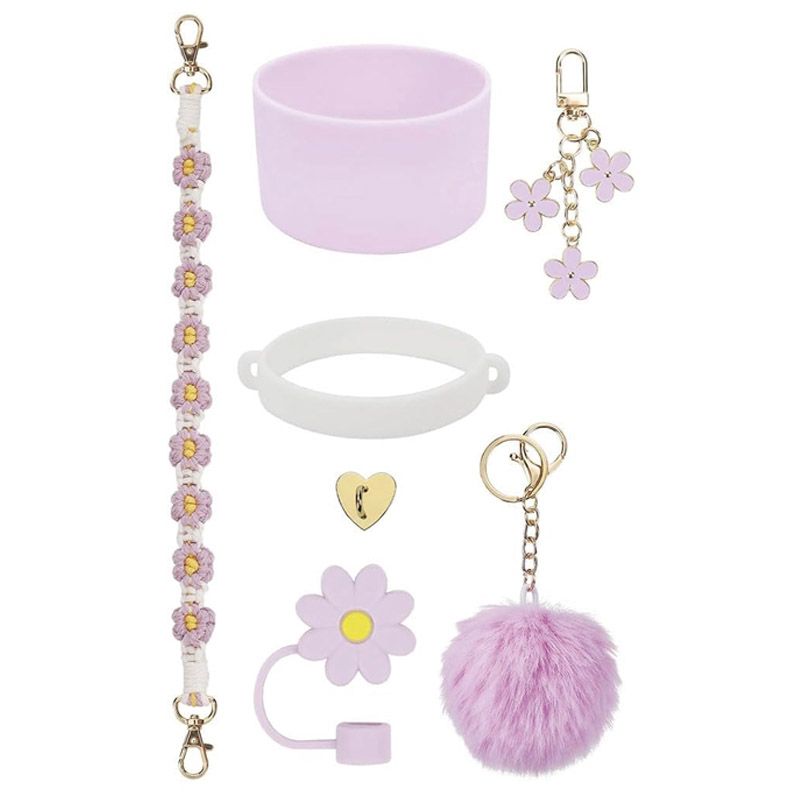 7 Piece Cup Accessories for Cup 40oz & 30oz Tumbler - Purple