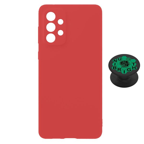 Unibright silicone cover and Pop-Grip Compatible with Samsung A73 5G