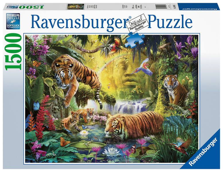 Ravensburger 1500 Piece Puzzles-Tranquil Tigers