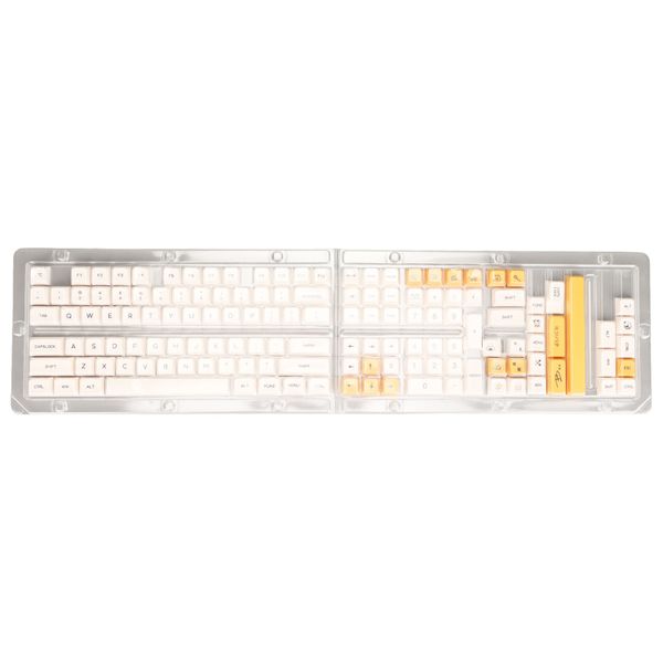 PBT Keycaps Mechanical 140 Key Bee Pattern Yellow