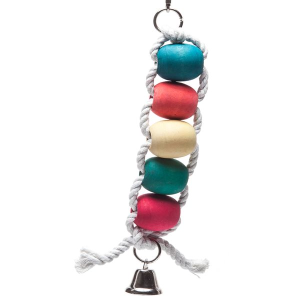 Parrot World Bird Toy Rope &amp; Wood (T-026)