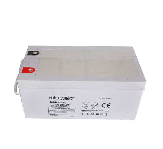 Future Solar 12V 250AH Gel Solar Battery (for use with Inverters, Batteries and Backup)