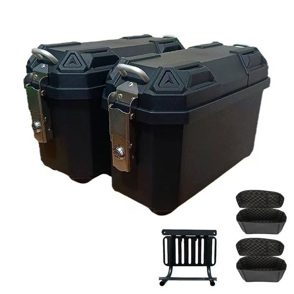 25L 2Pcs Motorcycle Luggage Electric Bike Side Boxes Waterproof Case