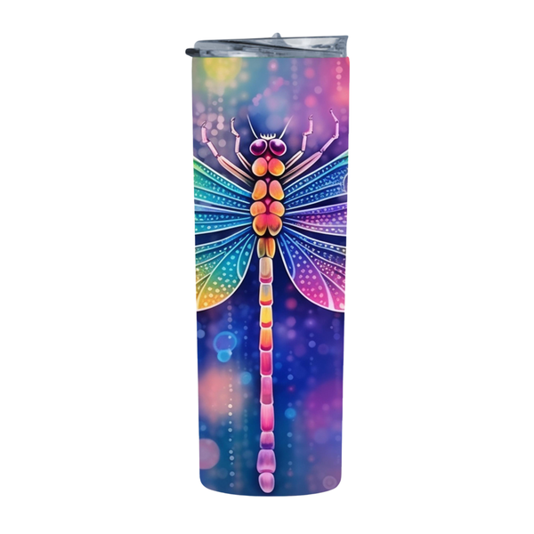 Rainbow Dragonfly 96 20 Oz Straight Skinny Tumbler 203