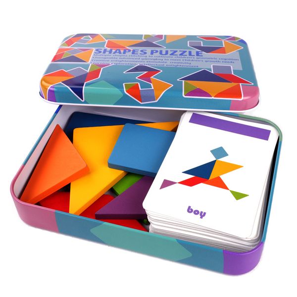 3D Wooden Animal Puzzles Colorful Tangram Toys Educational Toys for Kid
