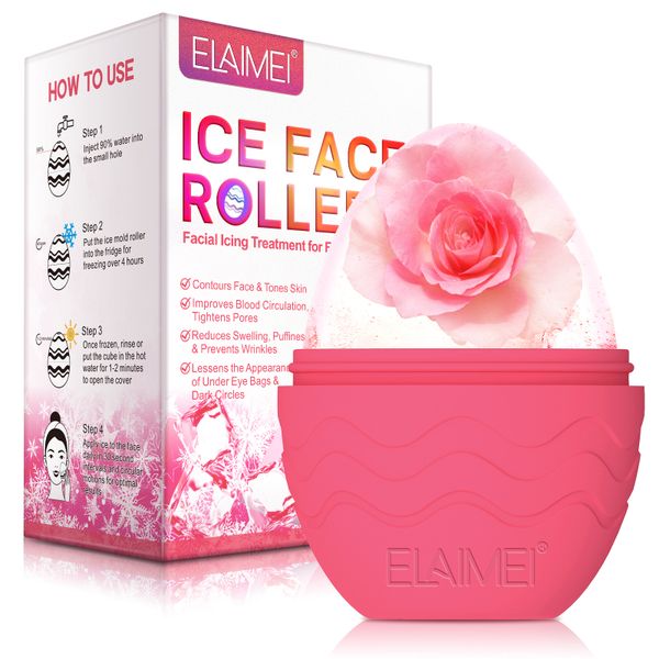 Ice Face Roller, Facial Icing Treatment Tool, Silicone Massage Roller