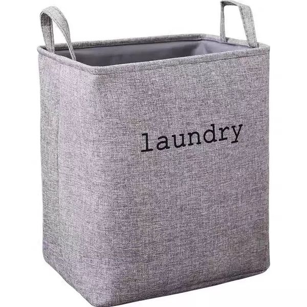 Cotton Flax Oblong Laundry Basket-60L