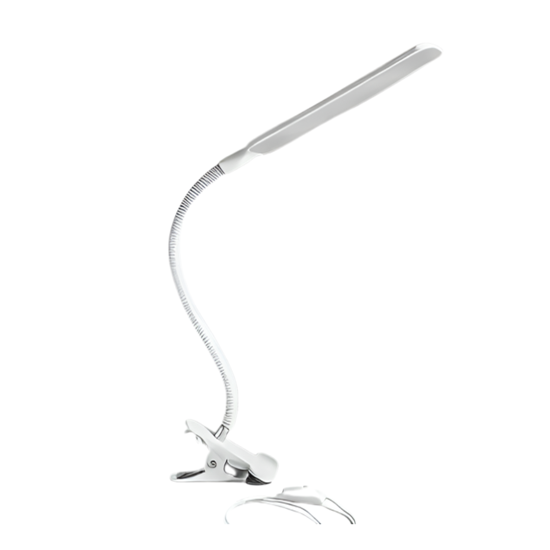 FlexiGlow LED Clip-On Desk Lamp - USB Powered with Adjustable Arm