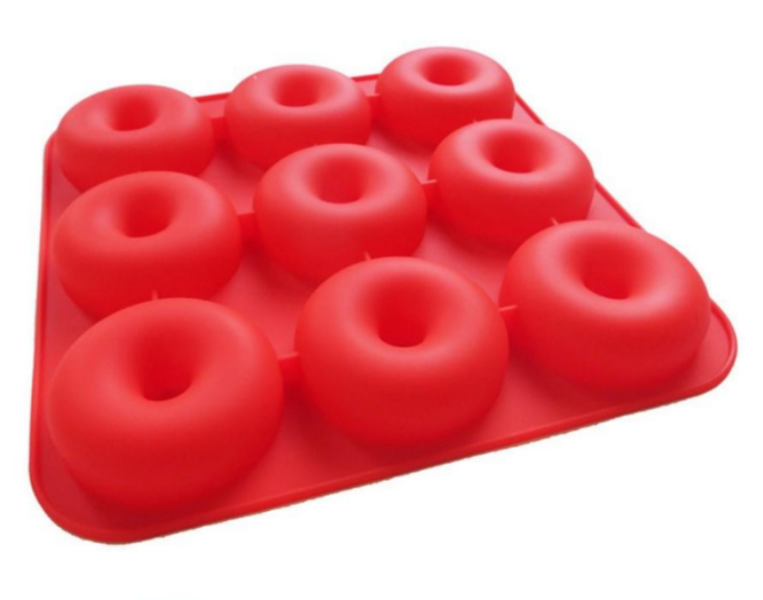 9 Cavity Non-Stick Silicone Doughnut Baking Tray
