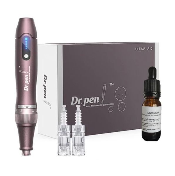 Dr Pen A10 Microneedling Device with 2 x 12 Pin Cartridges &amp; 10ml Serum